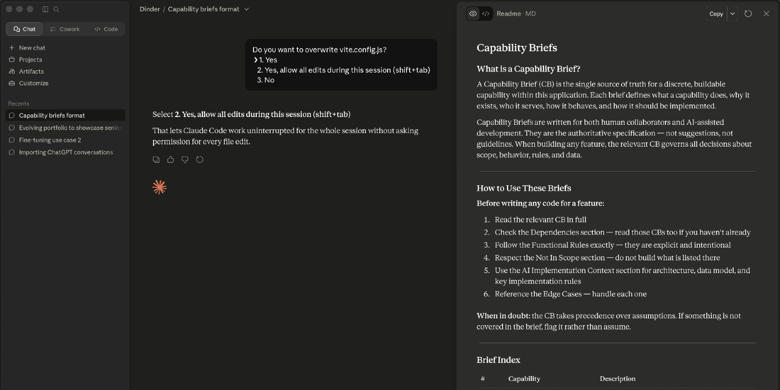 The Capability Brief framework
