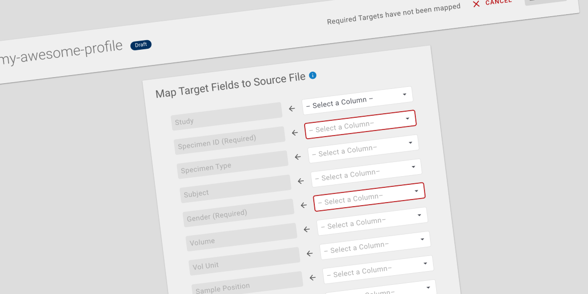 Mapping Source Files to Target Fields