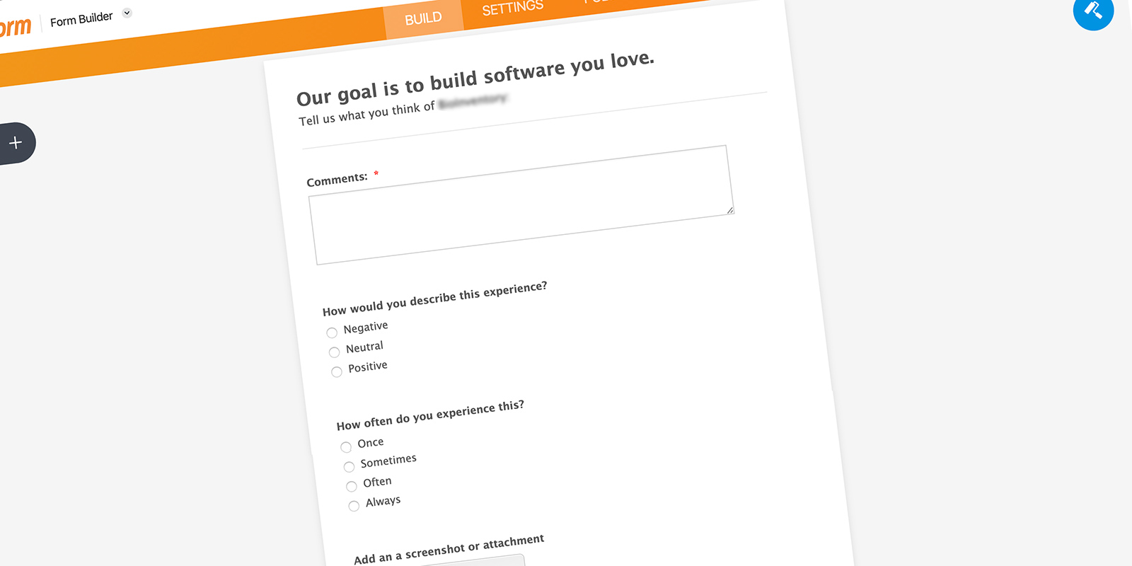 JotForm Feedback Form